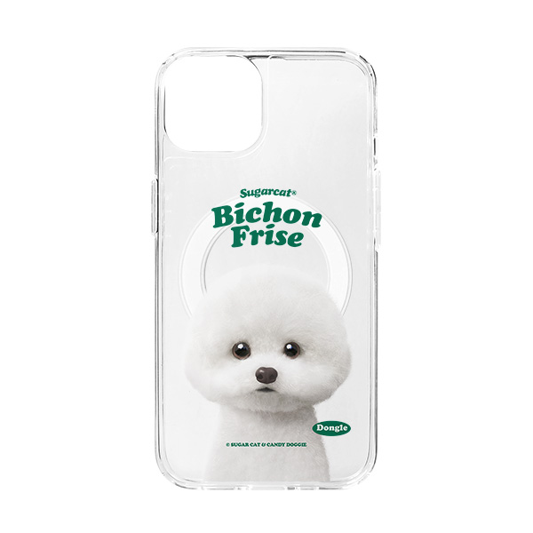 Dongle the Bichon Type Clear Gelhard Case (for MagSafe)