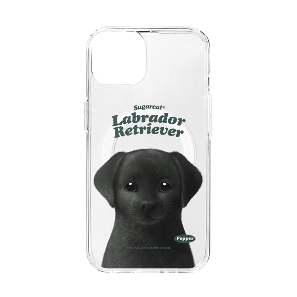 Pepper the Labrador Retriever Type Clear Gelhard Case (for MagSafe)