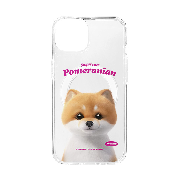 Pommy the Pomeranian Type Clear Gelhard Case (for MagSafe)