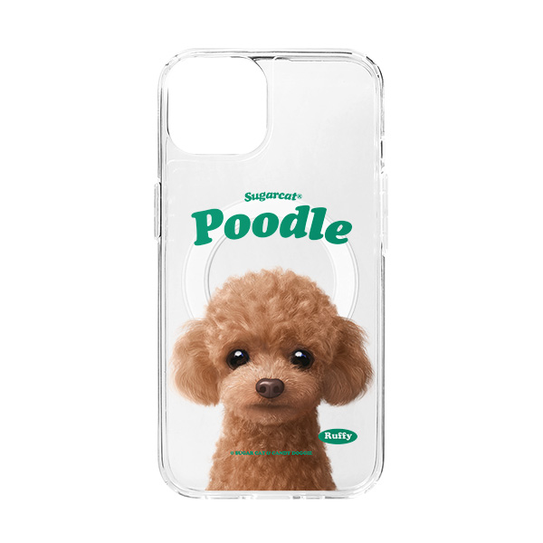Ruffy the Poodle Type Clear Gelhard Case (for MagSafe)