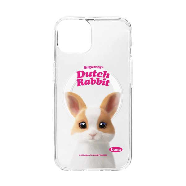 Luna the Dutch Rabbit Type Clear Gelhard Case (for MagSafe)