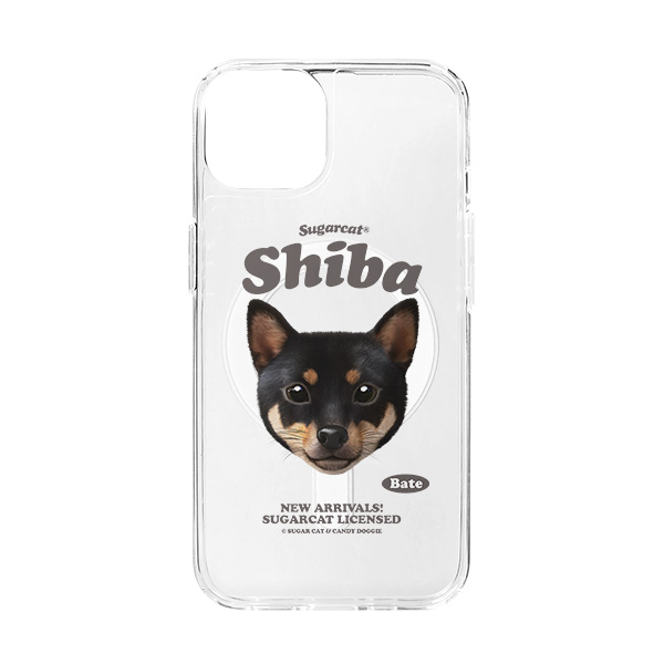 Bate the Shiba TypeFace Clear Gelhard Case (for MagSafe)