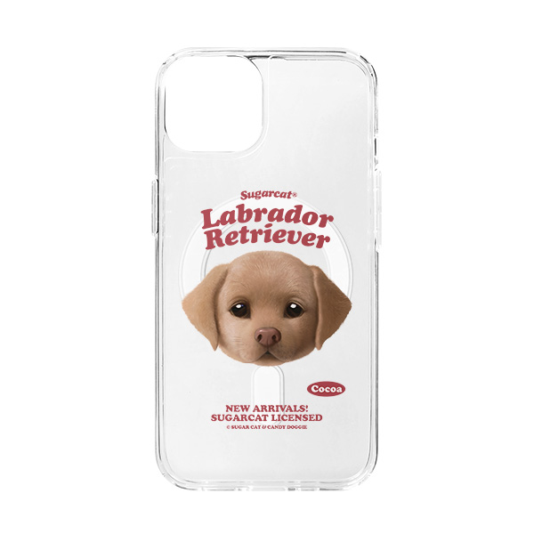 Cocoa the Labrador Retriever TypeFace Clear Gelhard Case (for MagSafe)