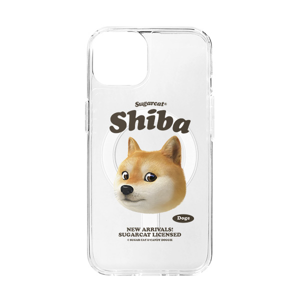 Doge the Shiba Inu (GOLD ver.) TypeFace Clear Gelhard Case (for MagSafe)