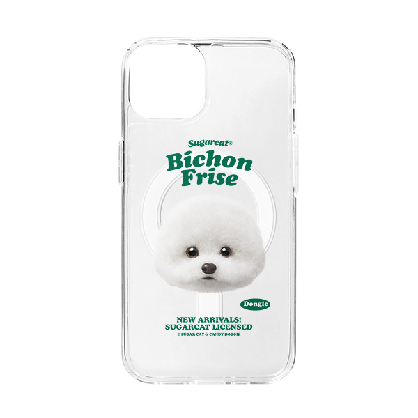 Dongle the Bichon TypeFace Clear Gelhard Case (for MagSafe)