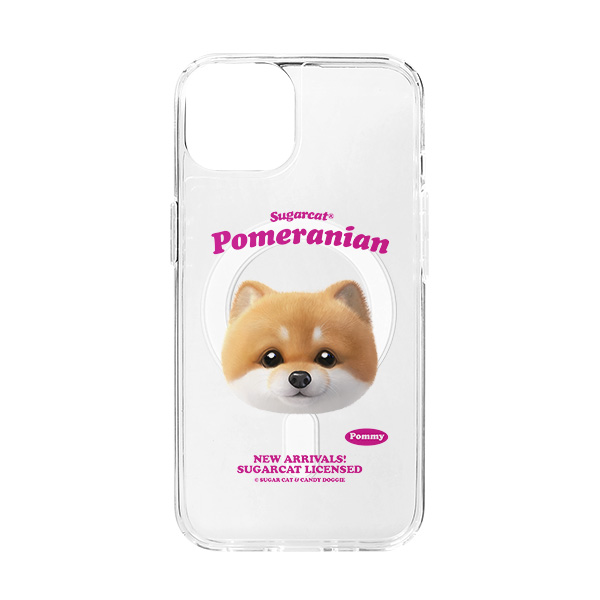 Pommy the Pomeranian TypeFace Clear Gelhard Case (for MagSafe)