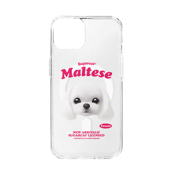 Potato the Maltese TypeFace Clear Gelhard Case (for MagSafe)