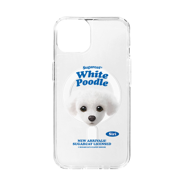 Siri the White Poodle TypeFace Clear Gelhard Case (for MagSafe)