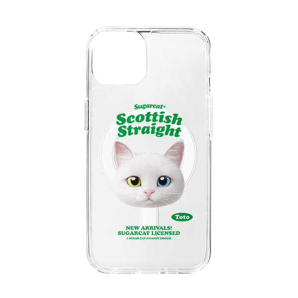 Toto the Scottish Straight TypeFace Clear Gelhard Case (for MagSafe)