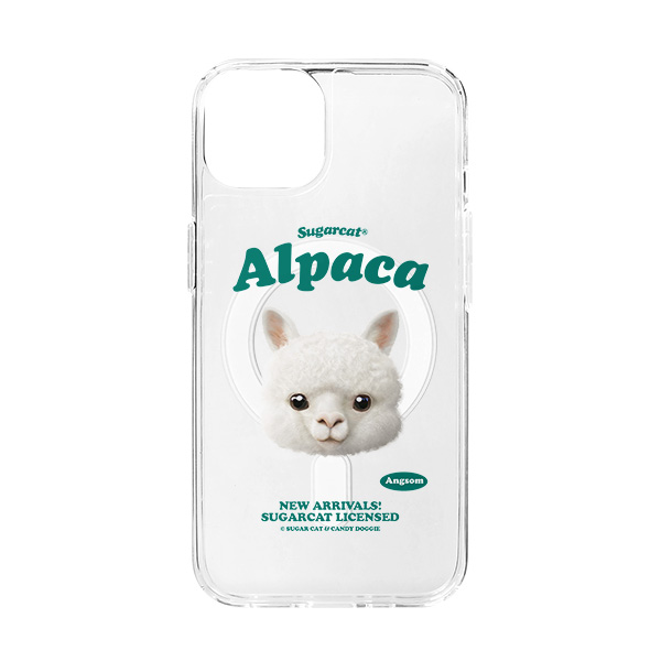 Angsom the Alpaca TypeFace Clear Gelhard Case (for MagSafe)