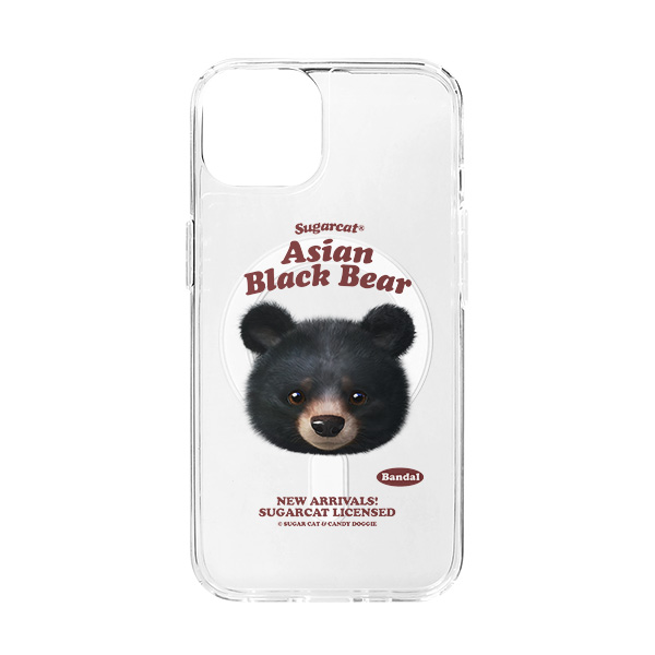 Bandal the Aisan Black Bear TypeFace Clear Gelhard Case (for MagSafe)