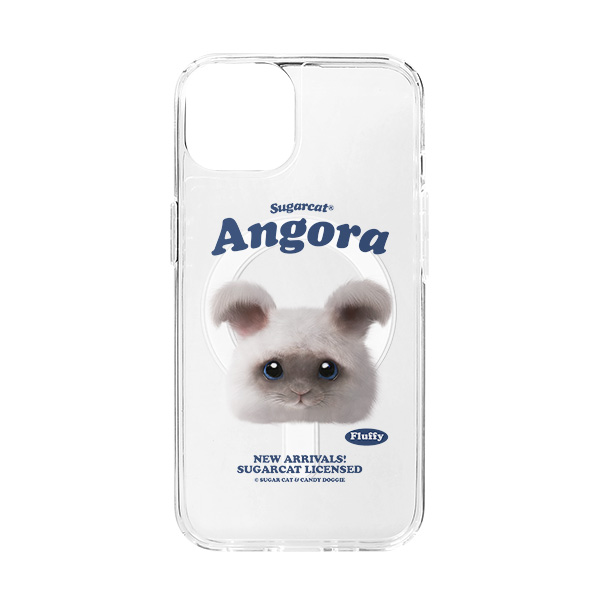 Fluffy the Angora Rabbit TypeFace Clear Gelhard Case (for MagSafe)