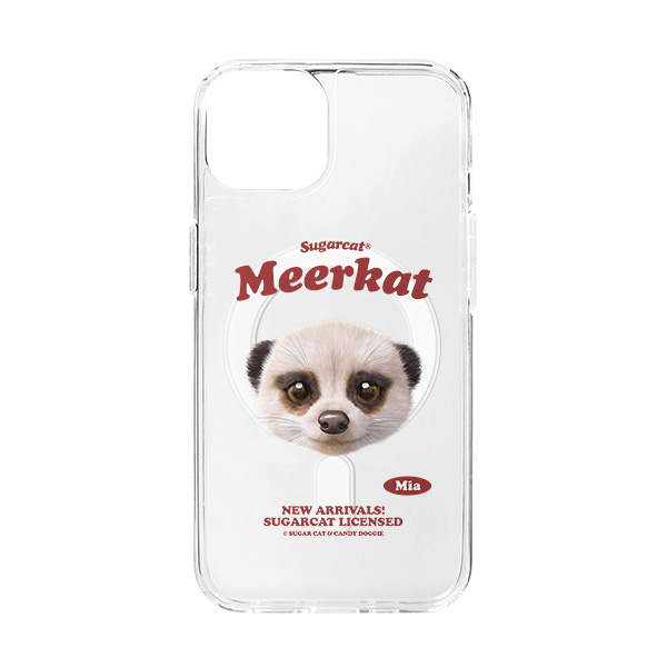 Mia the Meerkat TypeFace Clear Gelhard Case (for MagSafe)