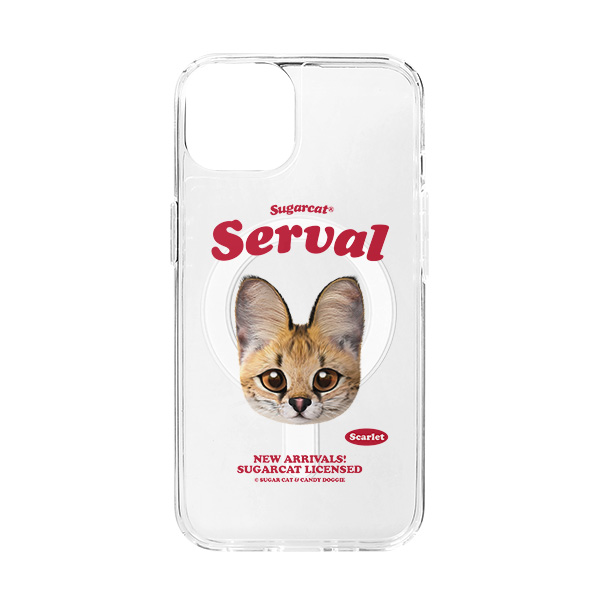 Scarlet the Serval TypeFace Clear Gelhard Case (for MagSafe)