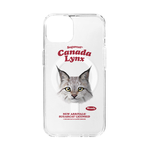 Wendy the Canada Lynx TypeFace Clear Gelhard Case (for MagSafe)