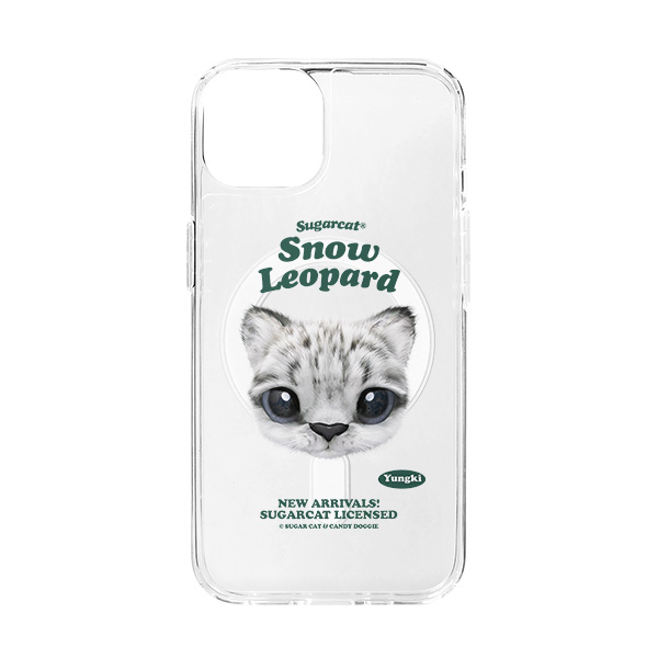 Yungki the Snow Leopard TypeFace Clear Gelhard Case (for MagSafe)