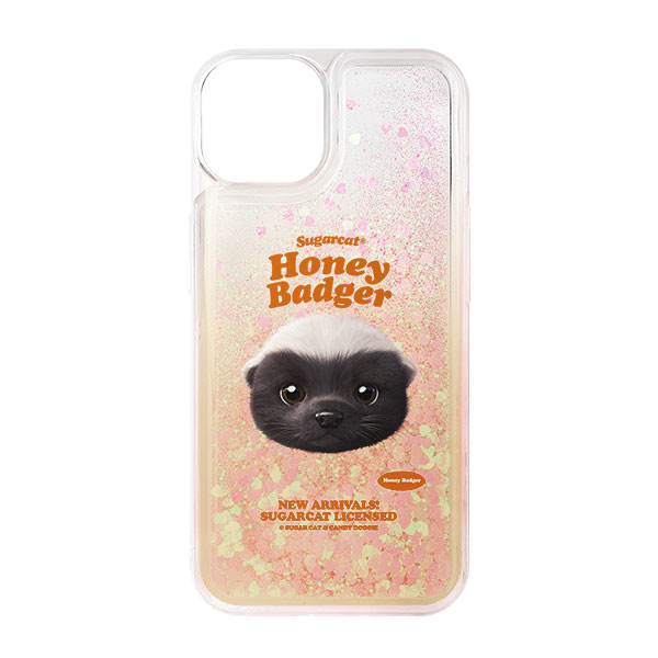 Honey Badger TypeFace Aqua Glitter Case