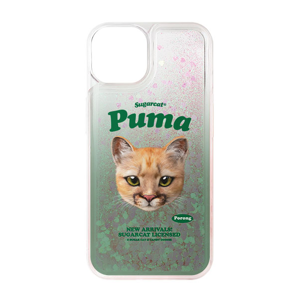 Porong the Puma TypeFace Aqua Glitter Case