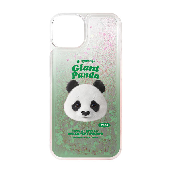 Pang the Giant Panda TypeFace Aqua Glitter Case
