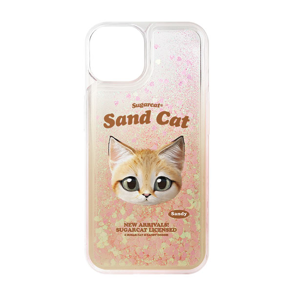 Sandy the Sand cat TypeFace Aqua Glitter Case
