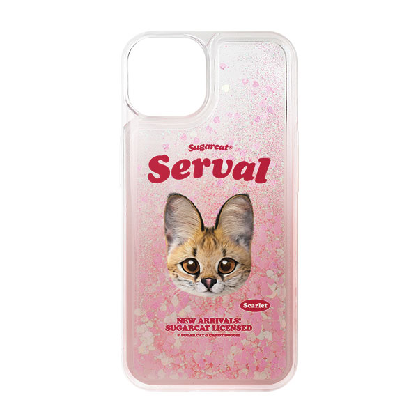 Scarlet the Serval TypeFace Aqua Glitter Case