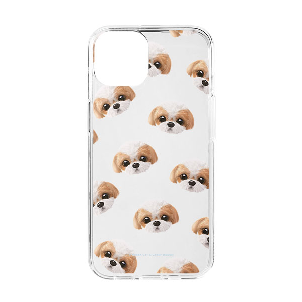 April Face Patterns Clear Jelly Case