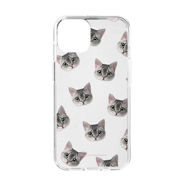 Cookie the American Shorthair Face Patterns Clear Jelly/Gelhard Case