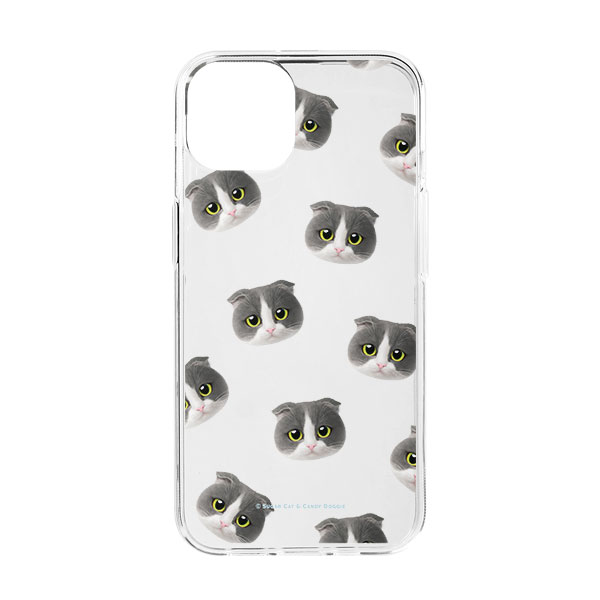 Euro Face Patterns Clear Jelly/Gelhard Case