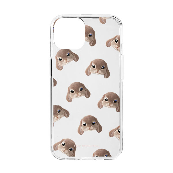 Daisy the Rabbit Face Patterns Clear Jelly/Gelhard Case