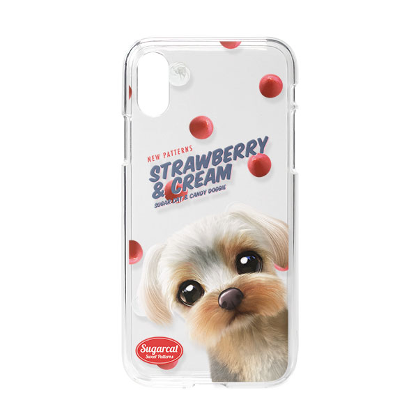 Sarang the Yorkshire Terrier’s Strawberry &amp; Cream New Patterns Clear Jelly Case