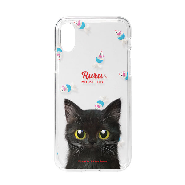 Ruru the Kitten’s Mouse Toy Clear Jelly Case