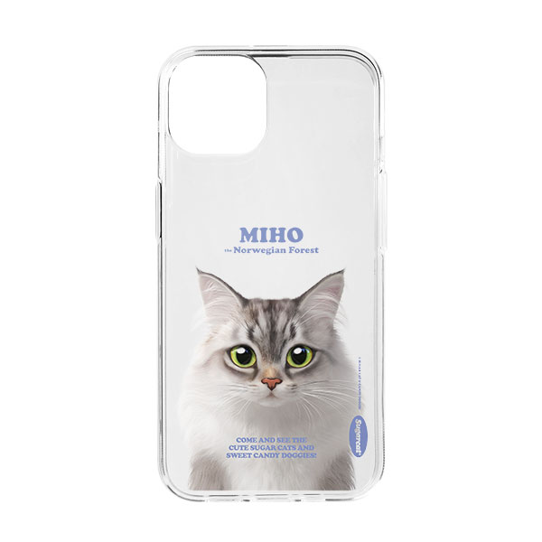 Miho the Norwegian Forest Retro Clear Jelly/Gelhard Case