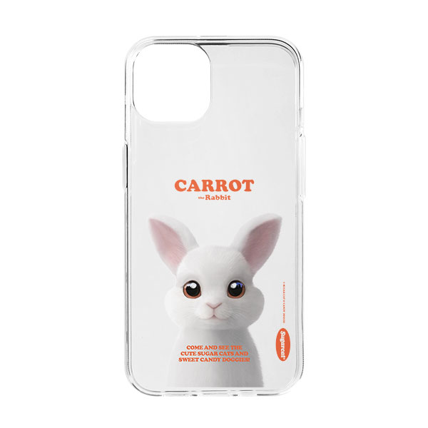 Carrot the Rabbit Retro Clear Jelly/Gelhard Case