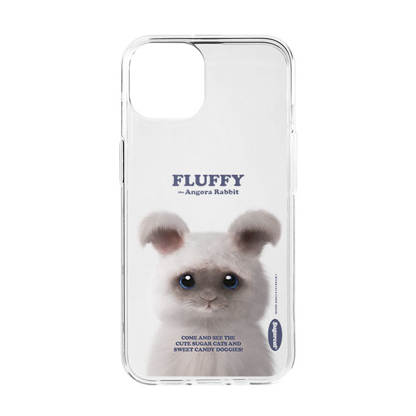 Fluffy the Angora Rabbit Retro Clear Jelly/Gelhard Case