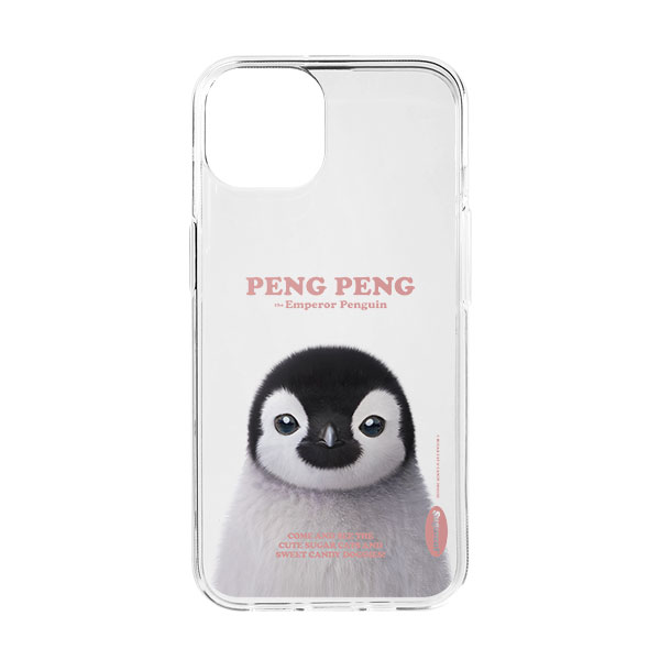 Peng Peng the Baby Penguin Retro Clear Jelly/Gelhard Case