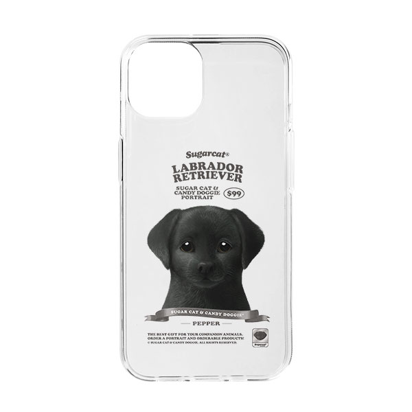 Pepper the Labrador Retriever New Retro Clear Jelly/Gelhard Case