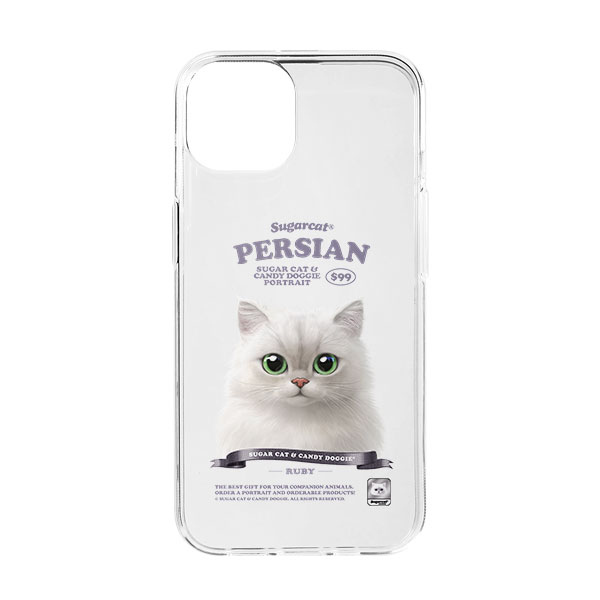 Ruby the Persian New Retro Clear Jelly/Gelhard Case