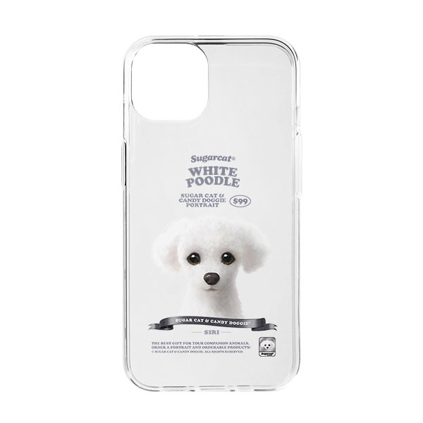 Siri the White Poodle New Retro Clear Jelly/Gelhard Case
