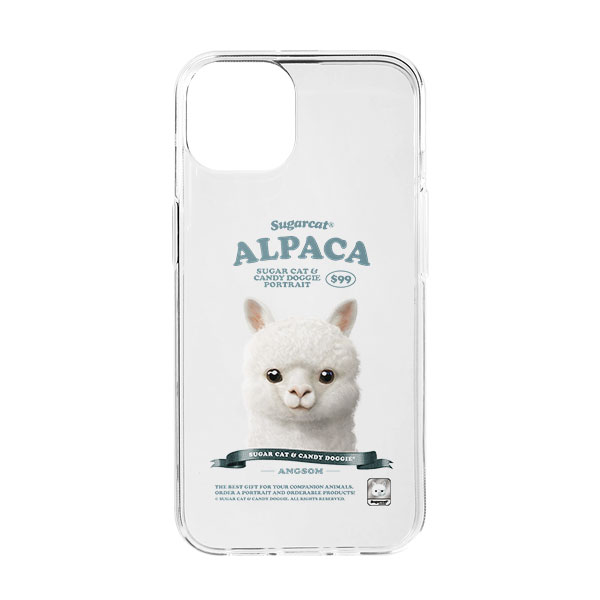 Angsom the Alpaca New Retro Clear Jelly/Gelhard Case