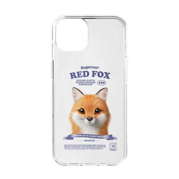 Maple the Red Fox New Retro Clear Jelly/Gelhard Case