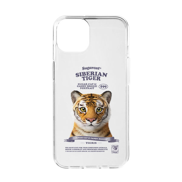 Tigris the Siberian Tiger New Retro Clear Jelly/Gelhard Case