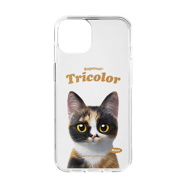 Mayo the Tricolor cat Type Clear Jelly/Gelhard Case