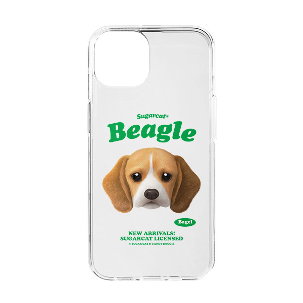 Bagel the Beagle TypeFace Clear Jelly/Gelhard Case