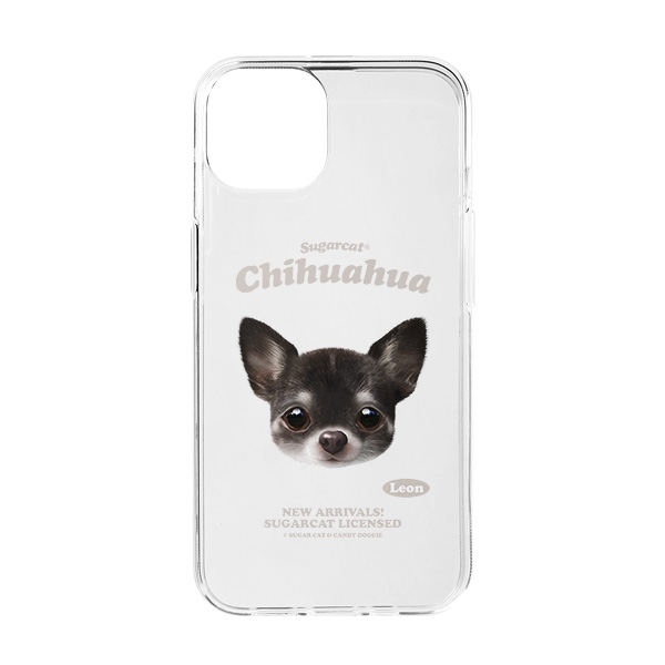 Leon the Chihuahua TypeFace Clear Jelly/Gelhard Case