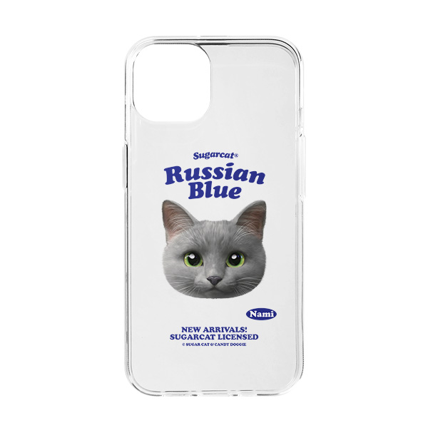 Nami the Russian Blue TypeFace Clear Jelly/Gelhard Case