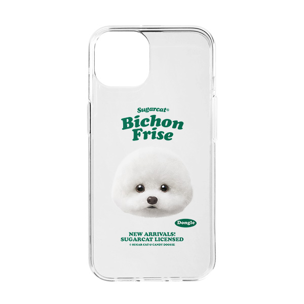 Dongle the Bichon TypeFace Clear Jelly/Gelhard Case