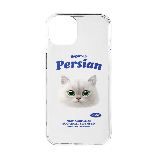 Ruby the Persian TypeFace Clear Jelly/Gelhard Case