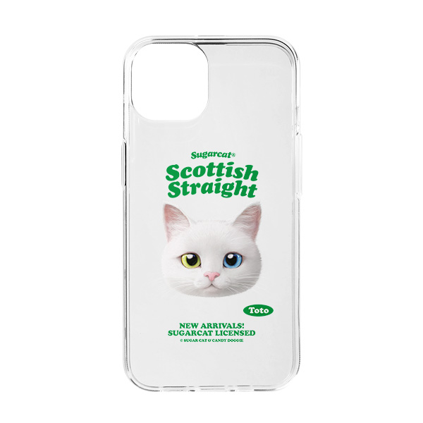Toto the Scottish Straight TypeFace Clear Jelly/Gelhard Case
