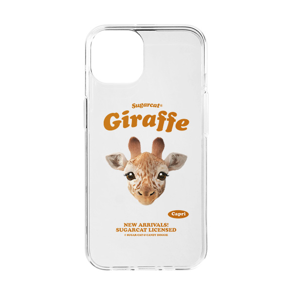 Capri the Giraffe TypeFace Clear Jelly/Gelhard Case