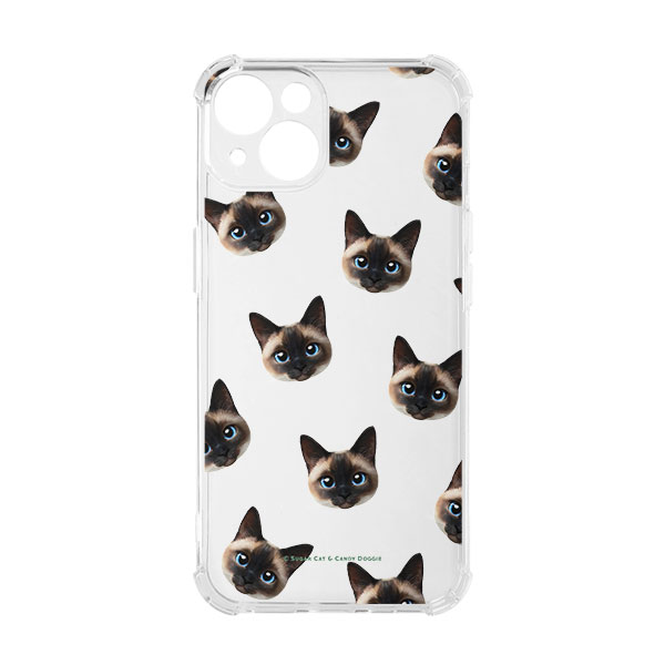 Bom the Siamese Face Patterns Shockproof Jelly Case